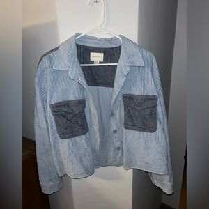 American Eagle Outfitters Light Blue Corduroy Jacket